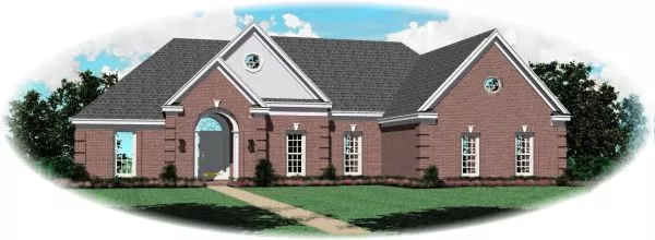 image of traditional house plan 8134